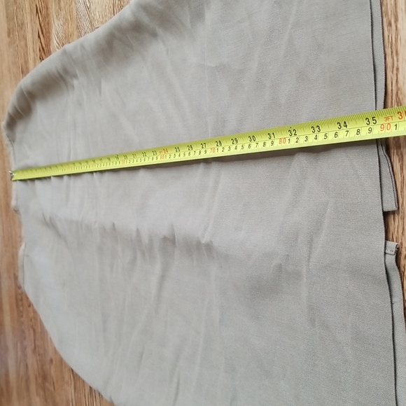 (6) Cleo Petites Tan High Waisted Maxi Business Casual Office Pencil Skirt - Picture 4 of 7